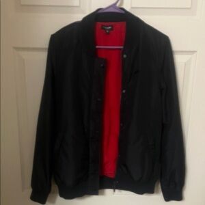 La Belle ROC Rocawear Black Bomber Jacket with Red Interior